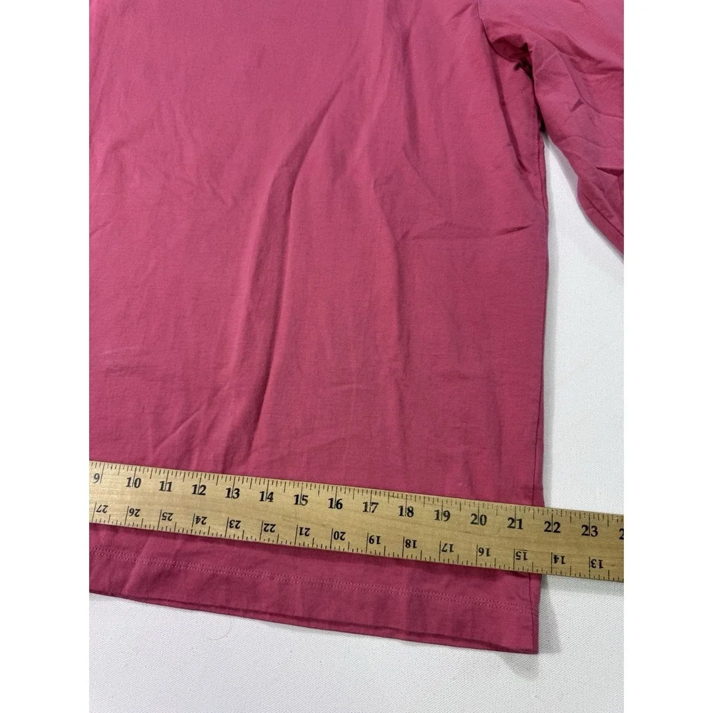 J Crew Heritage Tee Shirt Men's Large Relaxed Fit Pink Long Sleeve Casual Modern